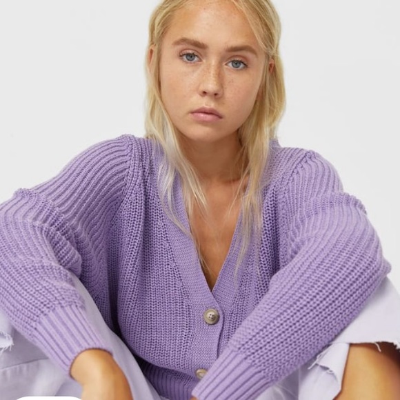 STR Sweaters - Chunky-knit cardigan in comfortable 100% Turkish cotton with ribbed trim